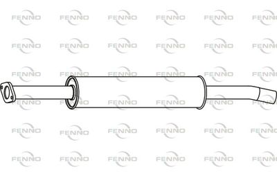 Средний глушитель выхлопных газов FENNO P23026 для FORD C-MAX