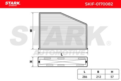 Филтър купе (поленов филтър) STARK SKIF-0170082