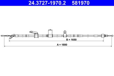 Тросик, cтояночный тормоз ATE 24.3727-1970.2 для LEXUS GX