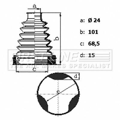 Bellow, drive shaft FIRST LINE FCB6423