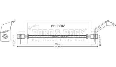 BORG & BECK BBH8012 Тормозной шланг  для FORD  (Форд Маверикk)