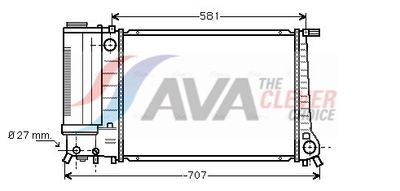 радиатор, охлаждане на двигателя AVA Clever Choice BW2163