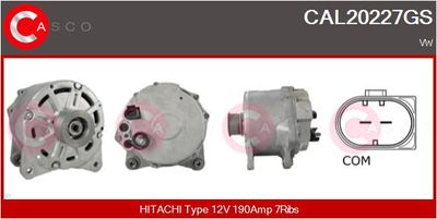 CASCO CAL20227GS Генератор для VW TOUAREG (7LA, 7L6, 7L7)