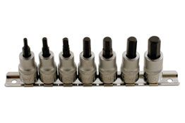 Laser Tools Hex Socket Bit Set 3/8"D 7pc
