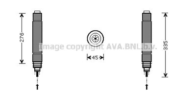 AVA-QUALITY-COOLING CND204 Осушувач кондиціонера для CITROËN C8 (Ситроен К8)