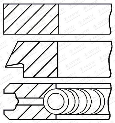 Комплект поршневых колец GOETZE ENGINE 08-446105-00 для BMW X6