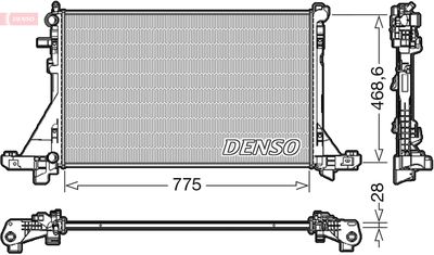 Радиатор, охлаждение двигателя DENSO DRM23112 для NISSAN NV400