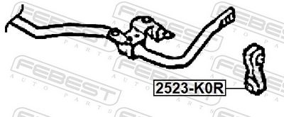 BRAT/BIELETA SUSPENSIE STABILIZATOR FEBEST 2523K0R 1