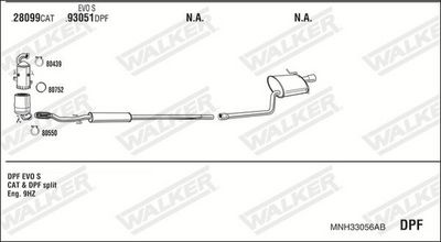 Изпускателна система WALKER MNH33056AB