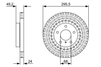 Тормозной диск BOSCH 0 986 479 V61 для NISSAN 350