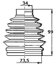 Bellow, drive shaft Borg & Beck BCB6143