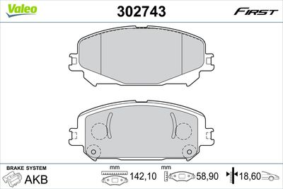 Brake Pad Set, disc brake 302743