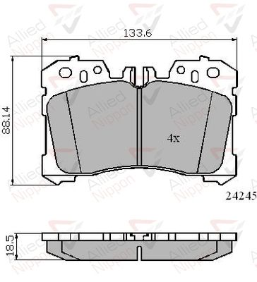 COMLINE ADB01733 Тормозные колодки и сигнализаторы  для LEXUS LS (_F4_) 460 (USF40, USF41)