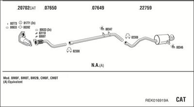 SISTEM DE ESAPAMENT WALKER REK016919A