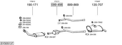 Układ wydechowy BOSAL SYS05137