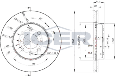 спирачен диск ICER 78BD0830-2