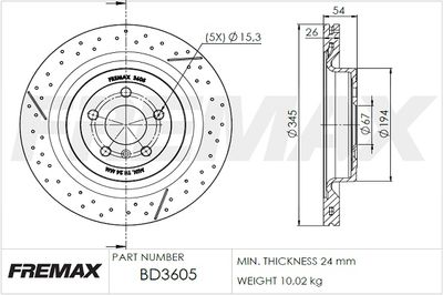 Disque de frein FREMAX