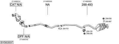 Układ wydechowy BOSAL SYS03537