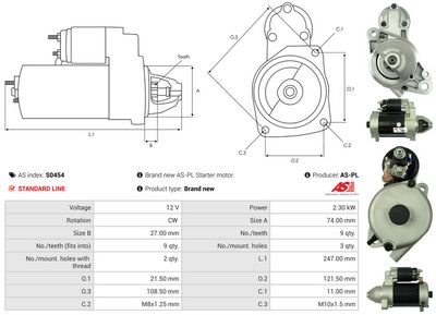 STARTER AS-PL S0454 4