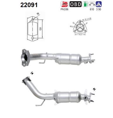 Катализатор AS 22091 для HONDA STREAM