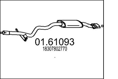 MTS 01.61093 Глушитель выхлопных газов  для BMW 3 Кабриолет (E93) 320 d
