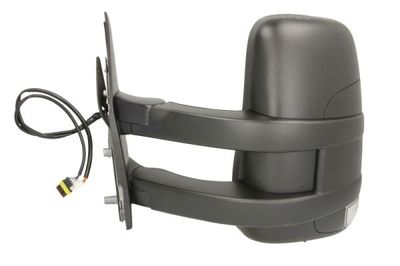 Zijspiegel Links (elektrisch, in reliëf, met verwarming, lang, met indicator, met temperatuursensor) past: IVECO DAILY V 09.11-02.14