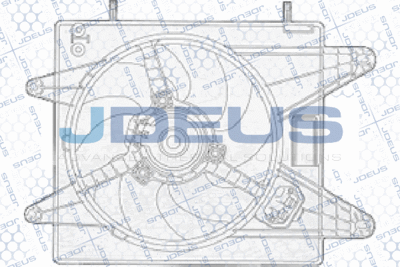 Вентилятор, охлаждение двигателя JDEUS EV815400 для FIAT MAREA