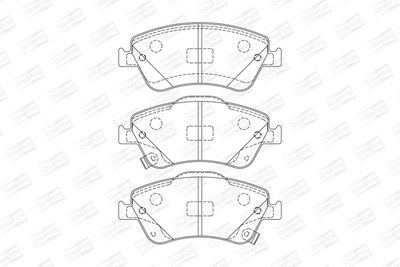 BREMSBELAGSATZ SCHEIBENBREMSE CHAMPION 572524CH 1