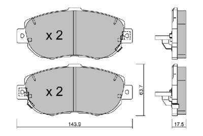 Комплект тормозных колодок, дисковый тормоз AISIN BPTO-1923 для LEXUS SC