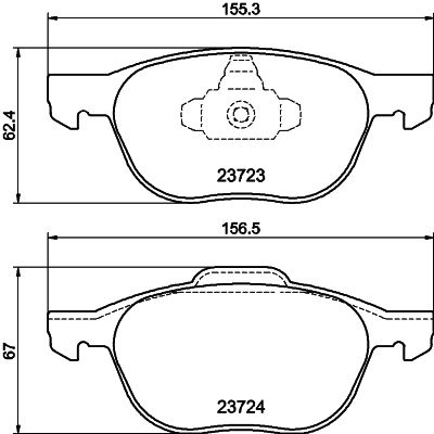 Комплект тормозных колодок, дисковый тормоз HELLA 8DB 355 027-881 для VOLVO C30