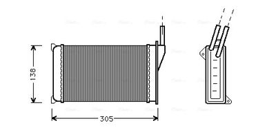 AVA QUALITY COOLING Kachelradiateur, interieurverwarming (FD6093)