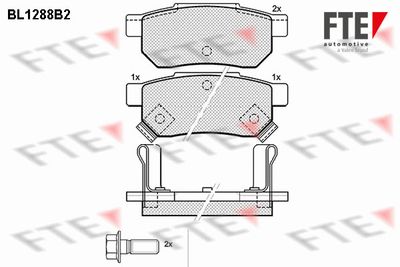 Комплект тормозных колодок, дисковый тормоз FTE 9010094 для HONDA CONCERTO