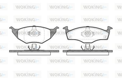 Комплект тормозных колодок, дисковый тормоз WOKING P6183.00 для VW LUPO