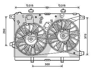 Вентилятор, охлаждение двигателя EACLIMA 33V03012 для ALFA ROMEO 159