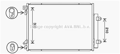 Конденсатор, кондиционер AVA QUALITY COOLING SZ5150D для SUZUKI VITARA