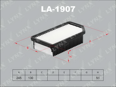 LYNXauto LA-1907 Воздушный фильтр  для HYUNDAI ix20 (Хендай Иx20)