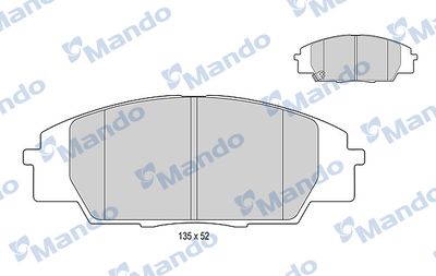 Комплект тормозных колодок, дисковый тормоз MANDO MBF015540 для HONDA S2000