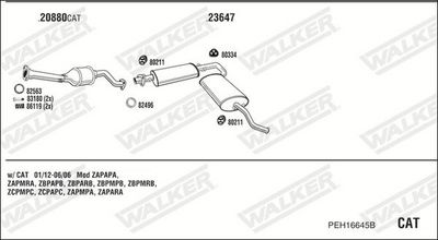 ABGASANLAGE WALKER PEH16645B