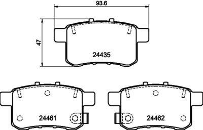 Brake Pad Set, disc brake 8DB 355 013-631