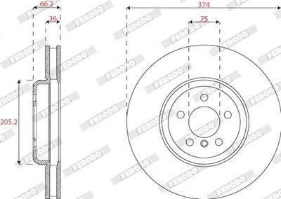 BREMSSCHEIBE FERODO DDF2042RC1 1
