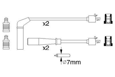 Комплект проводов зажигания BOSCH 0 986 356 940 для TOYOTA CAMRY