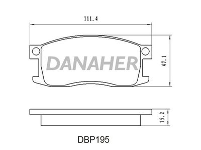 Комплект тормозных колодок, дисковый тормоз DANAHER DBP195 для HONDA QUINTET