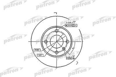 Тормозной диск PATRON PBD4050 для OPEL ASTRA