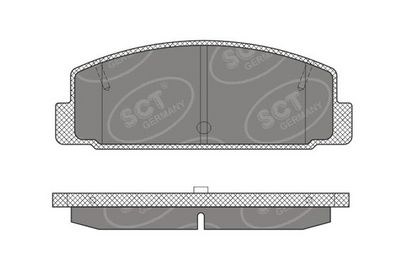комплект спирачно феродо, дискови спирачки SCT - MANNOL SP 611 PR