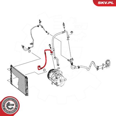 ESEN SKV - Vysoko/nízkotlakové vedenie klimatizácie MERCEDES-BENZ , 54SKV651