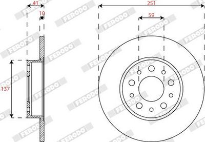 DISC FRANA FERODO DDF2777C 1