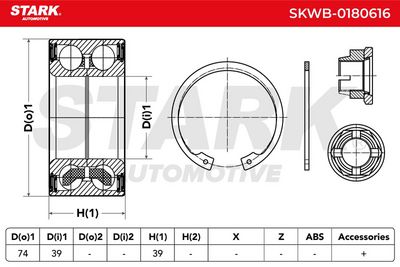 комплект колесен лагер STARK SKWB-0180616