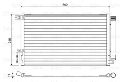 VALEO 814381 Радиатор кондиционера  для OPEL COMBO (Опель Комбо)