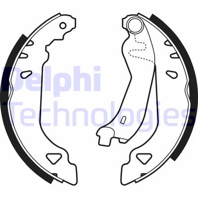 DELPHI LS1378 Тормозные колодки барабанные  для FIAT TIPO (Фиат Типо)