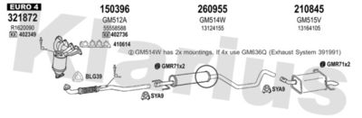 Układ wydechowy KLARIUS 392091E